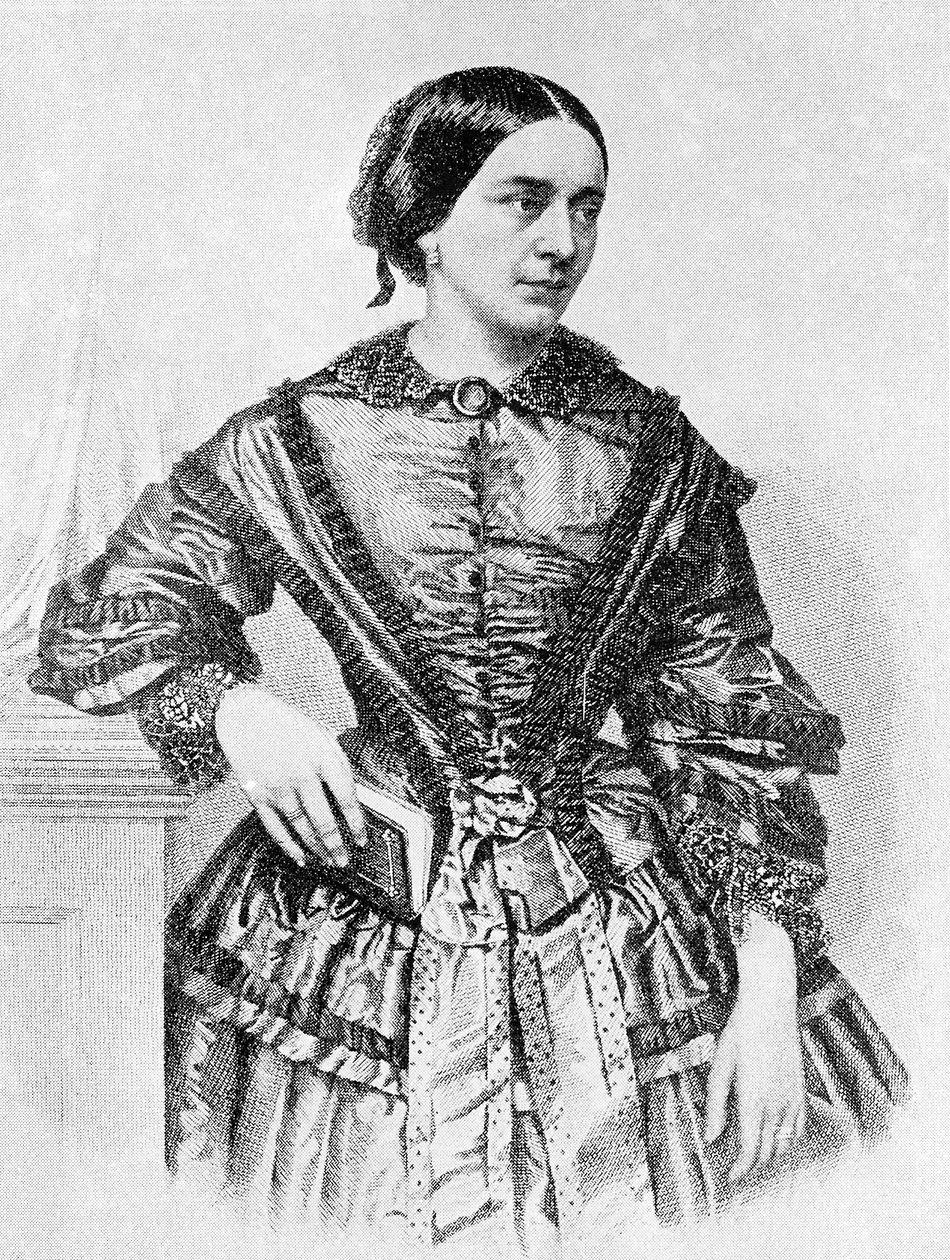 Clara Schumann, vrouw van Robert Schumann door Unknown