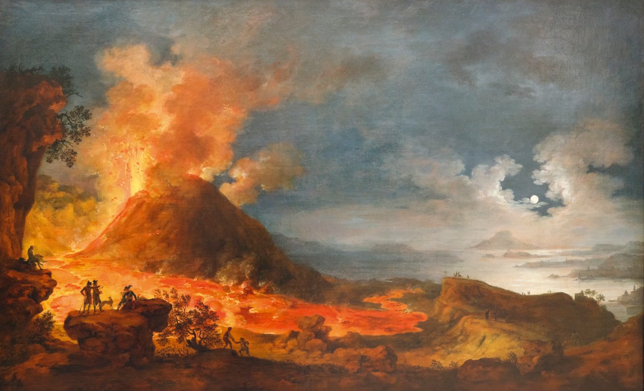 Uitbarsting van de Vesuvius, Italië, 14 mei 1771 door Unknown