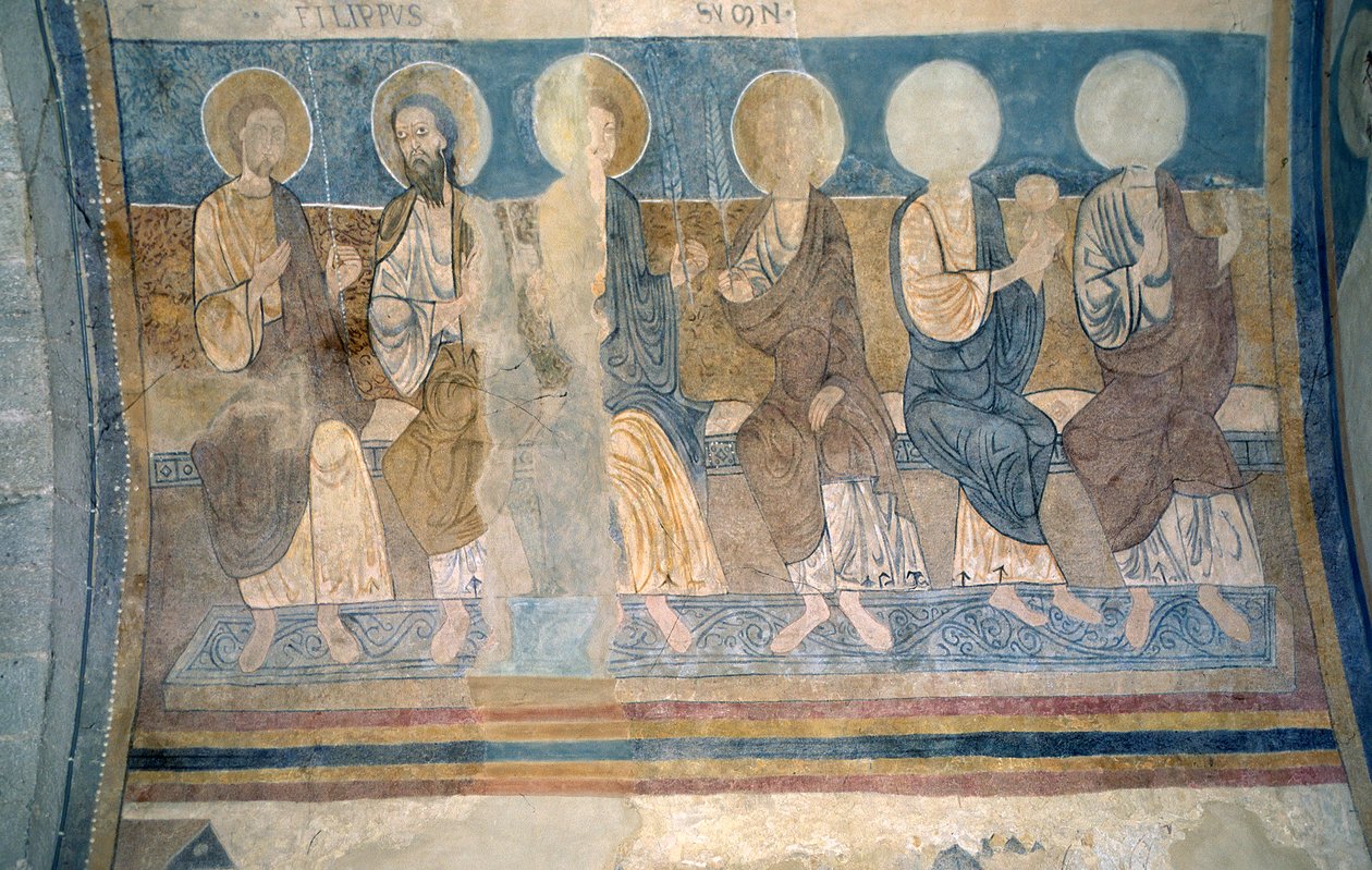 Fresco in de vestibule door Unknown