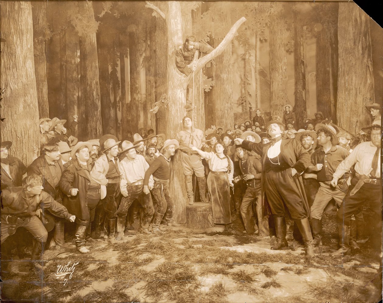 Scène uit La fanciulla del West door Puccini (1858-1924), 1910 door Unknown