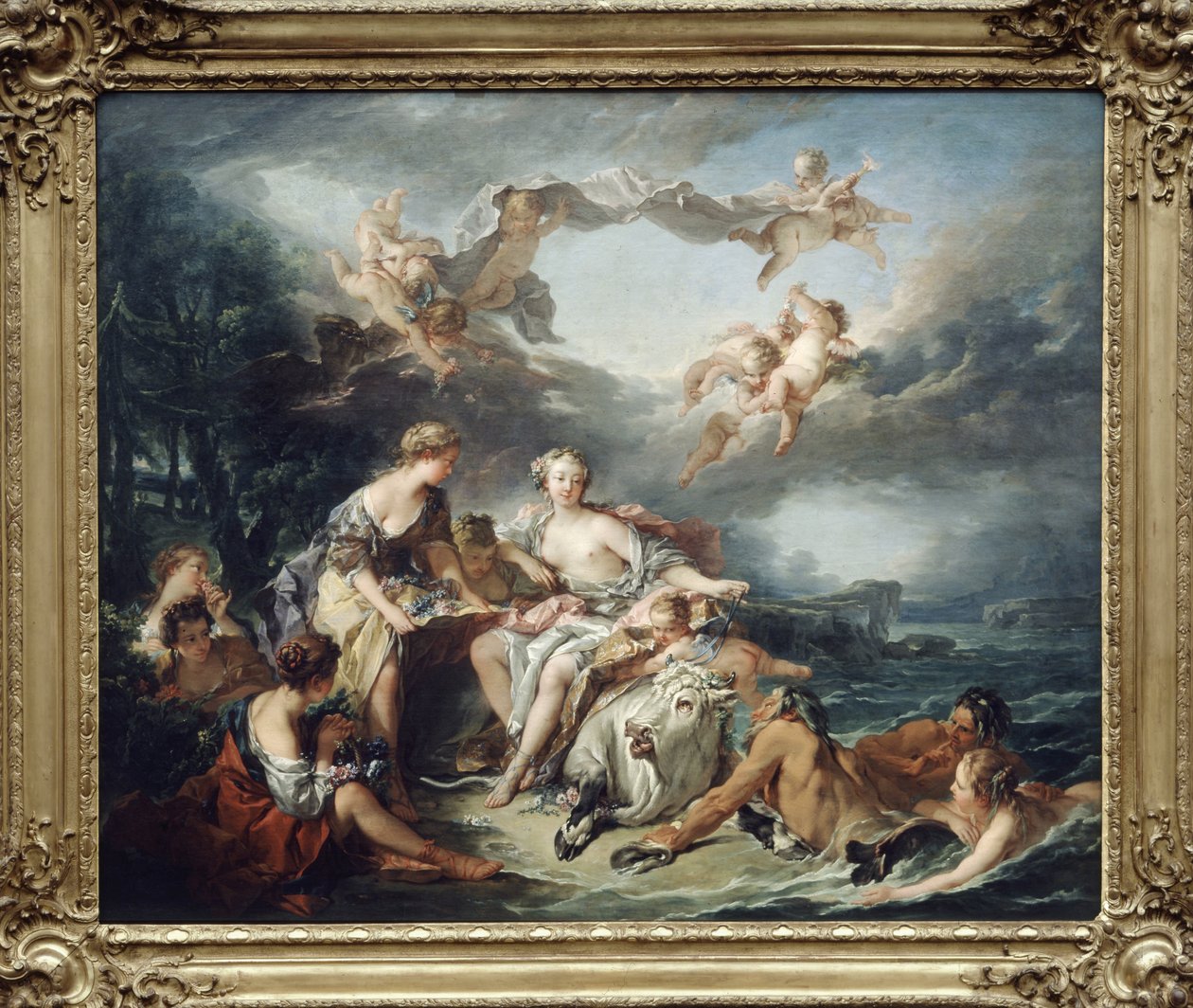 De ontvoering van Europa - door Boucher, 1747, Musée du Louvre door Unknown