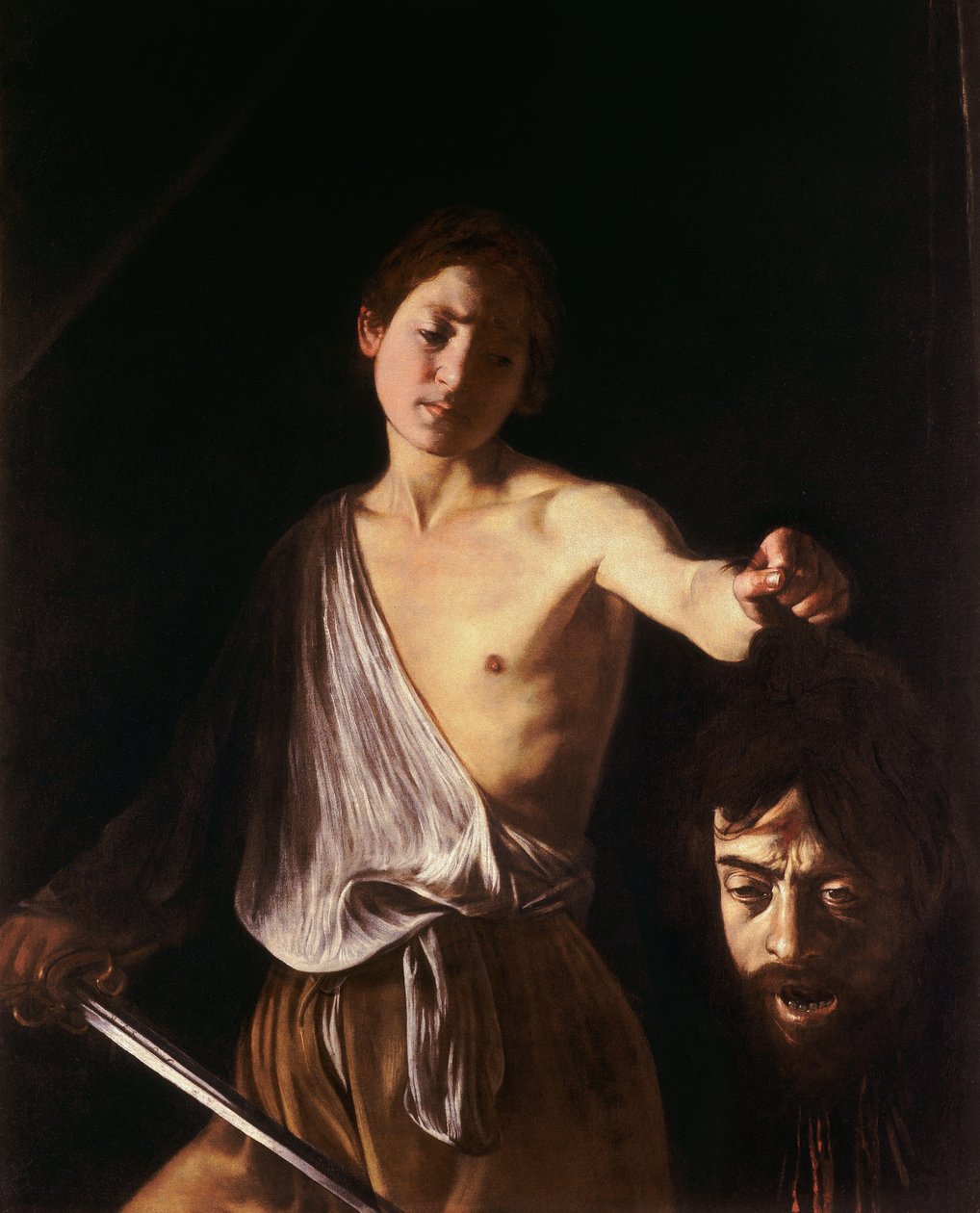 David met het hoofd van Goliath door Michelangelo Merisi Caravaggio