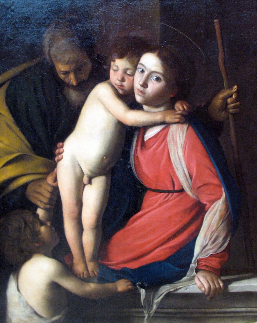 De Heilige Familie met de jonge Sint Jan de Doper door Michelangelo Merisi Caravaggio