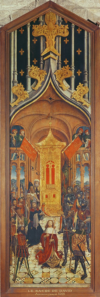 De kroning van David, ca. 1501 door French School