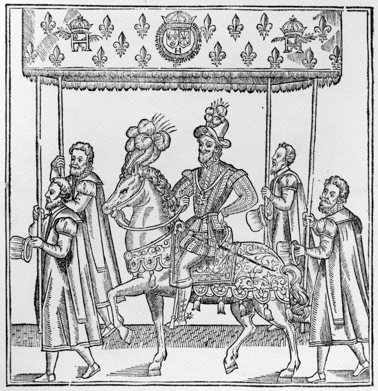 De Intocht van Henri IV in Rouen, 16 oktober 1596, illustratie uit 