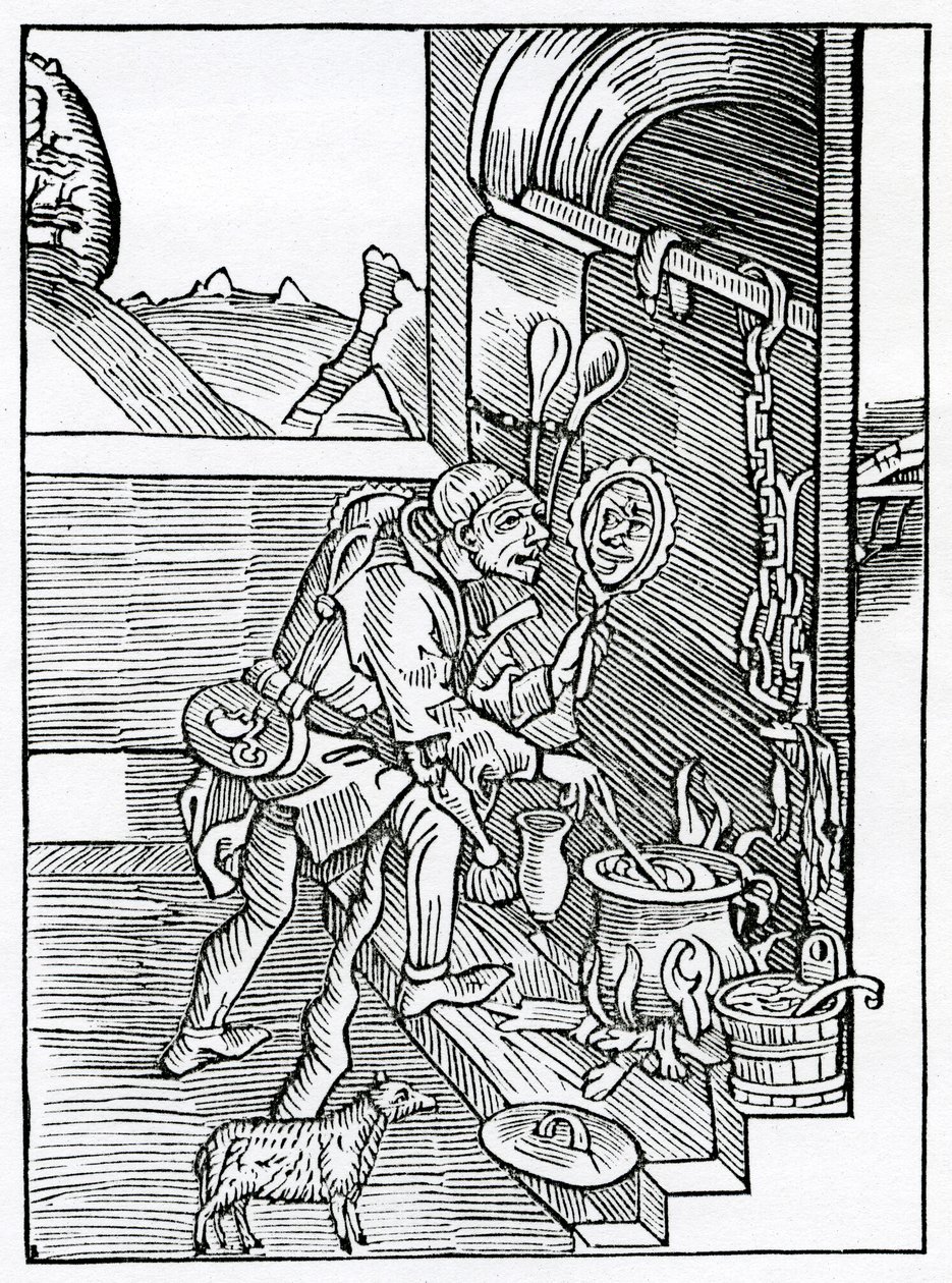 Van dwazen die zo goed in hun eigen opvatting staan dat ze denken dat niemand zo wijs, sterk, mooi of welsprekend is als zijzelf, illustratie uit Alexander Barclay