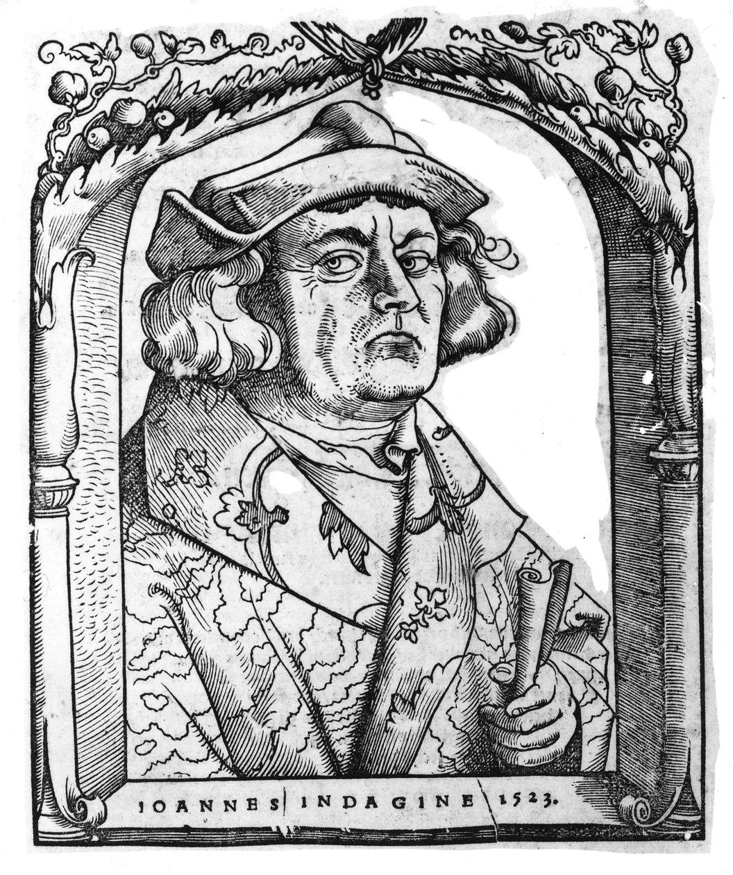 Portret van Johannes van Indagine, naar Hans Baldung Grien, uit 