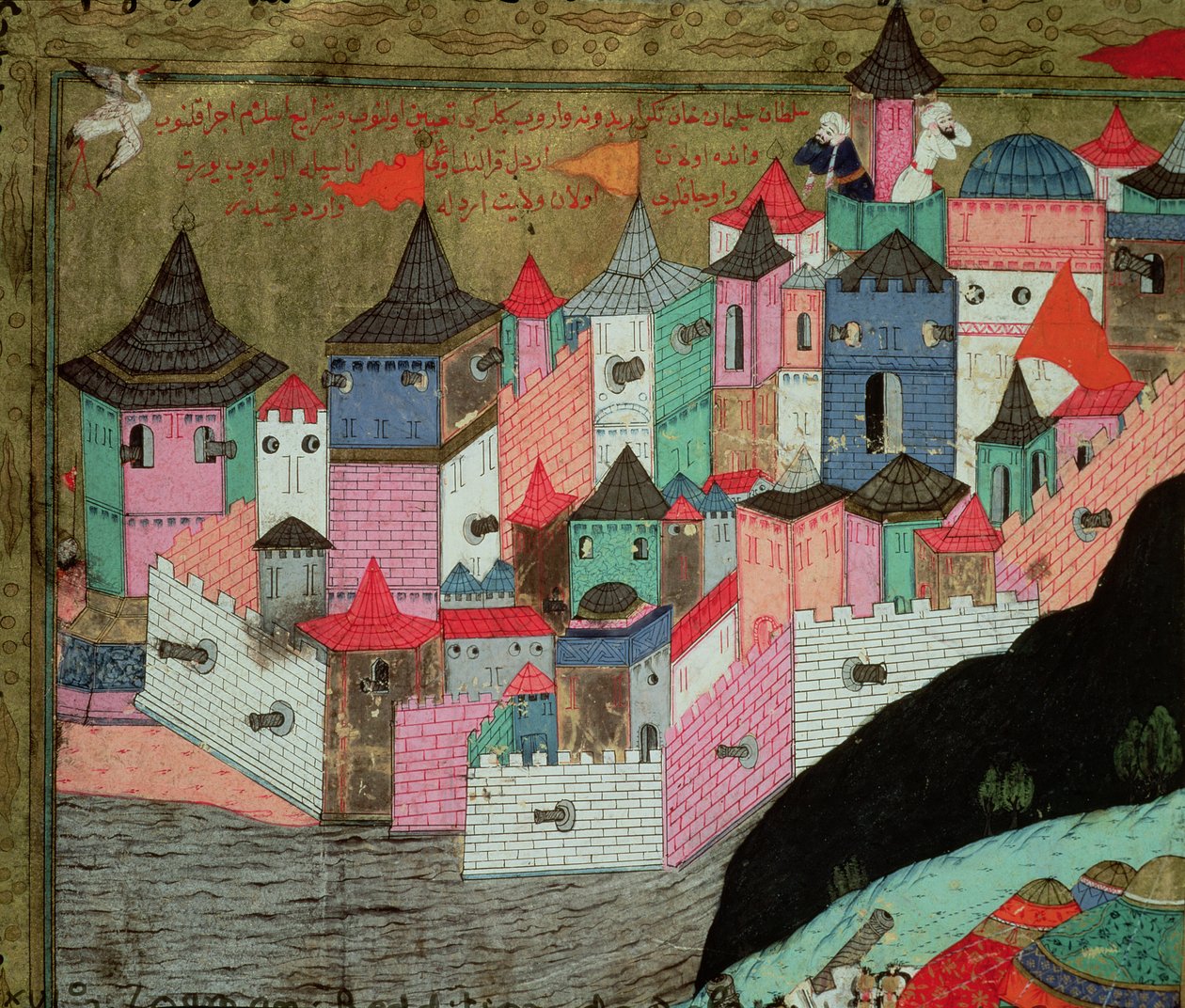 Het beleg van Belgrado in 1521, illustratie uit 