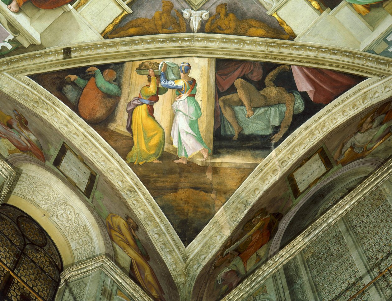 Judith en Holofernes door Michelangelo Buonarroti
