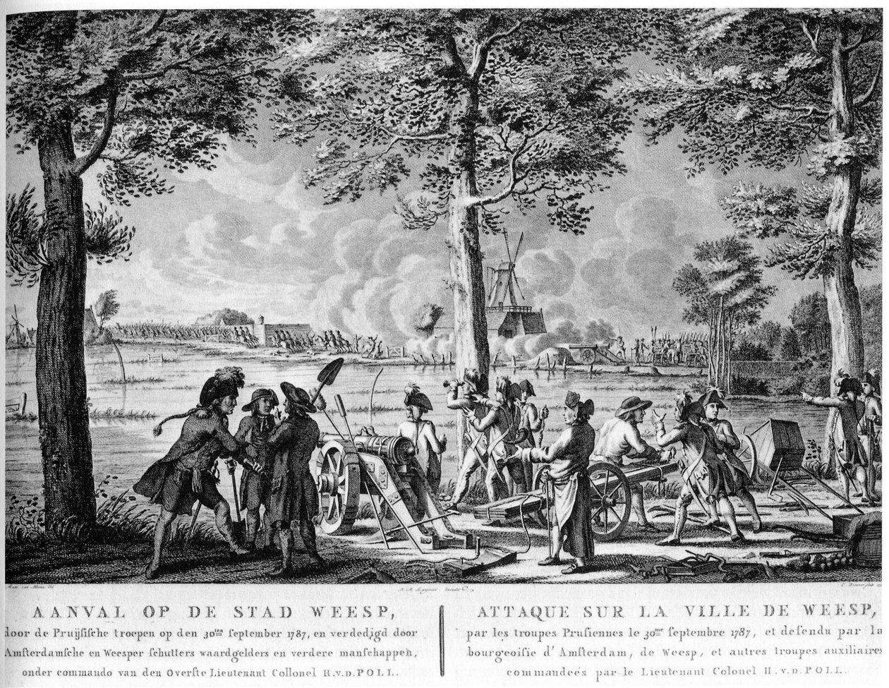 Pruisische aanval op Weesp, 1787 door Unknown