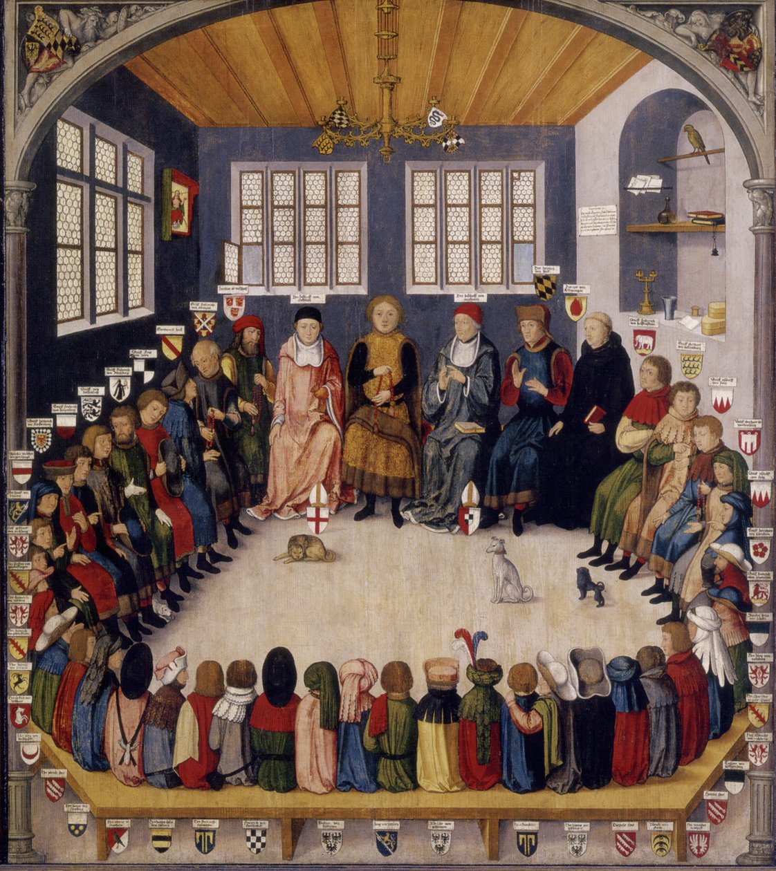 Raadsvergadering van Graaf Eberhard de Milde (1392-1417) door Unknown