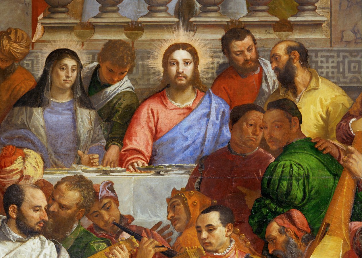 De bruiloft in Kana ... door (1528 88) Veronese