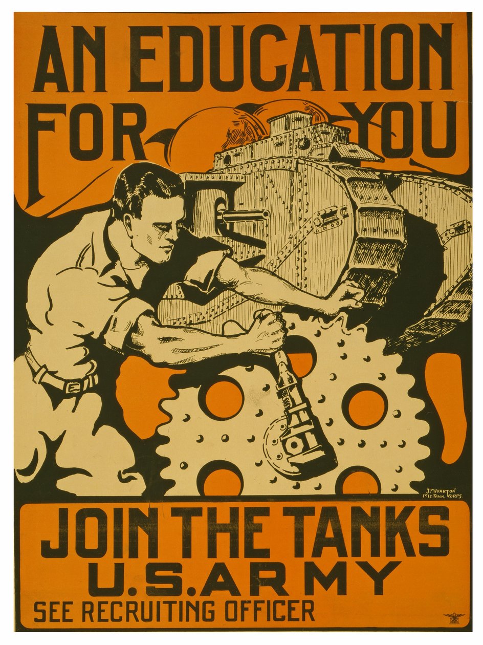Een opleiding voor jou, Doe mee met de tanks van het Amerikaanse leger, 1919 door Unknown