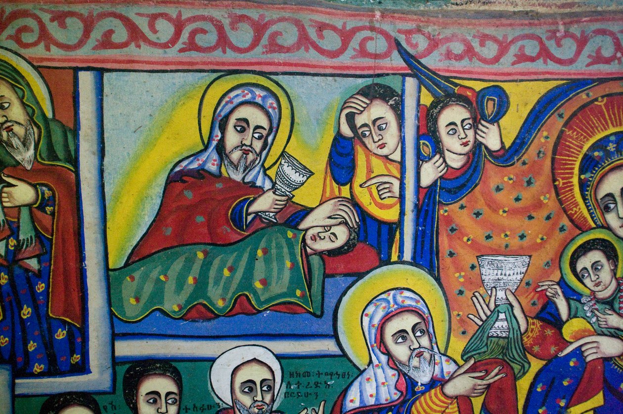 Debre Sina Maryam Kerk, Gorgora, Lake Tana, Ethiopië, Afrika door Unknown