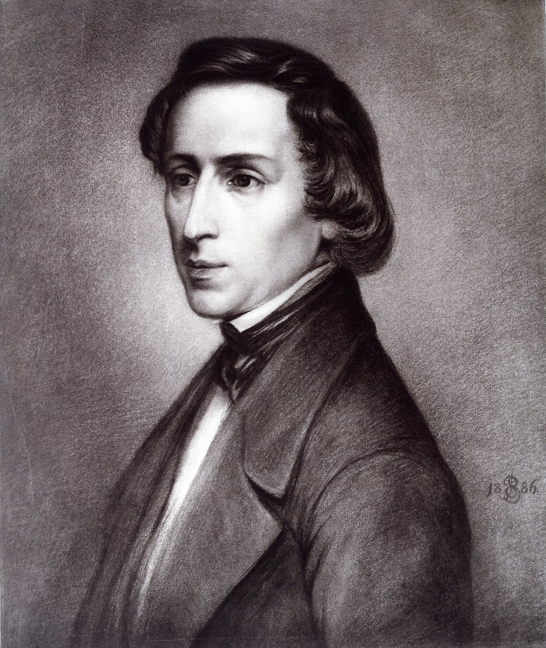 Portret van Frederic Chopin, 1886 door Unknown