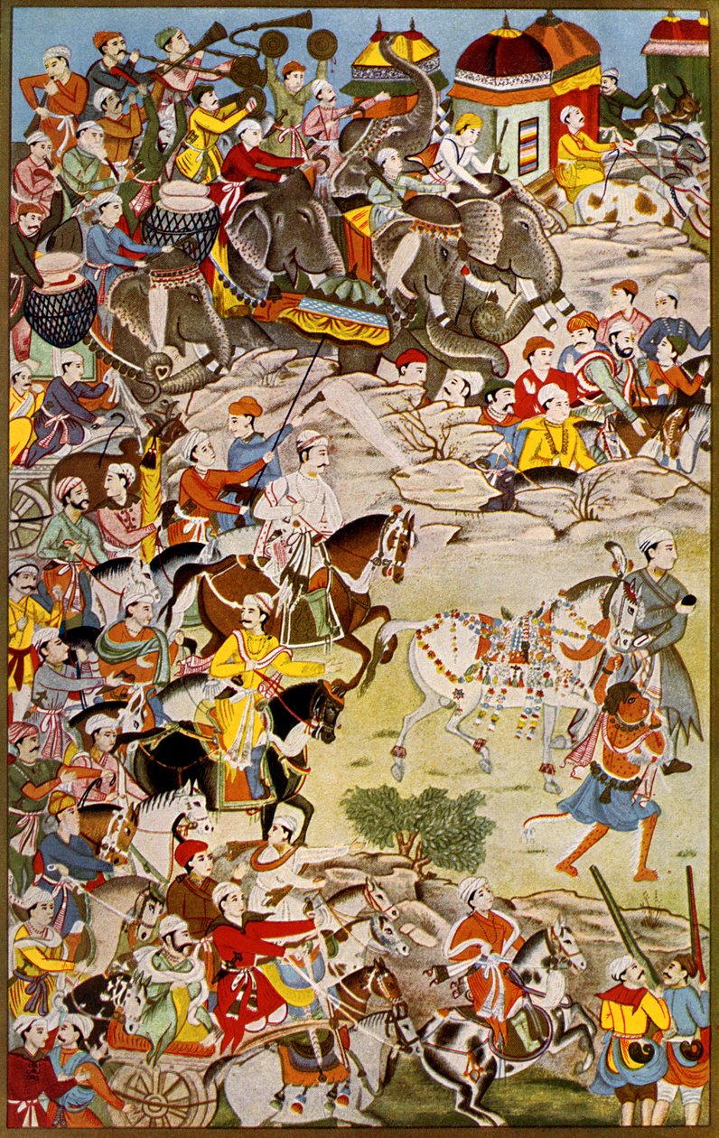 Mars van de grote Mogol, Akbar de Grote door Unknown