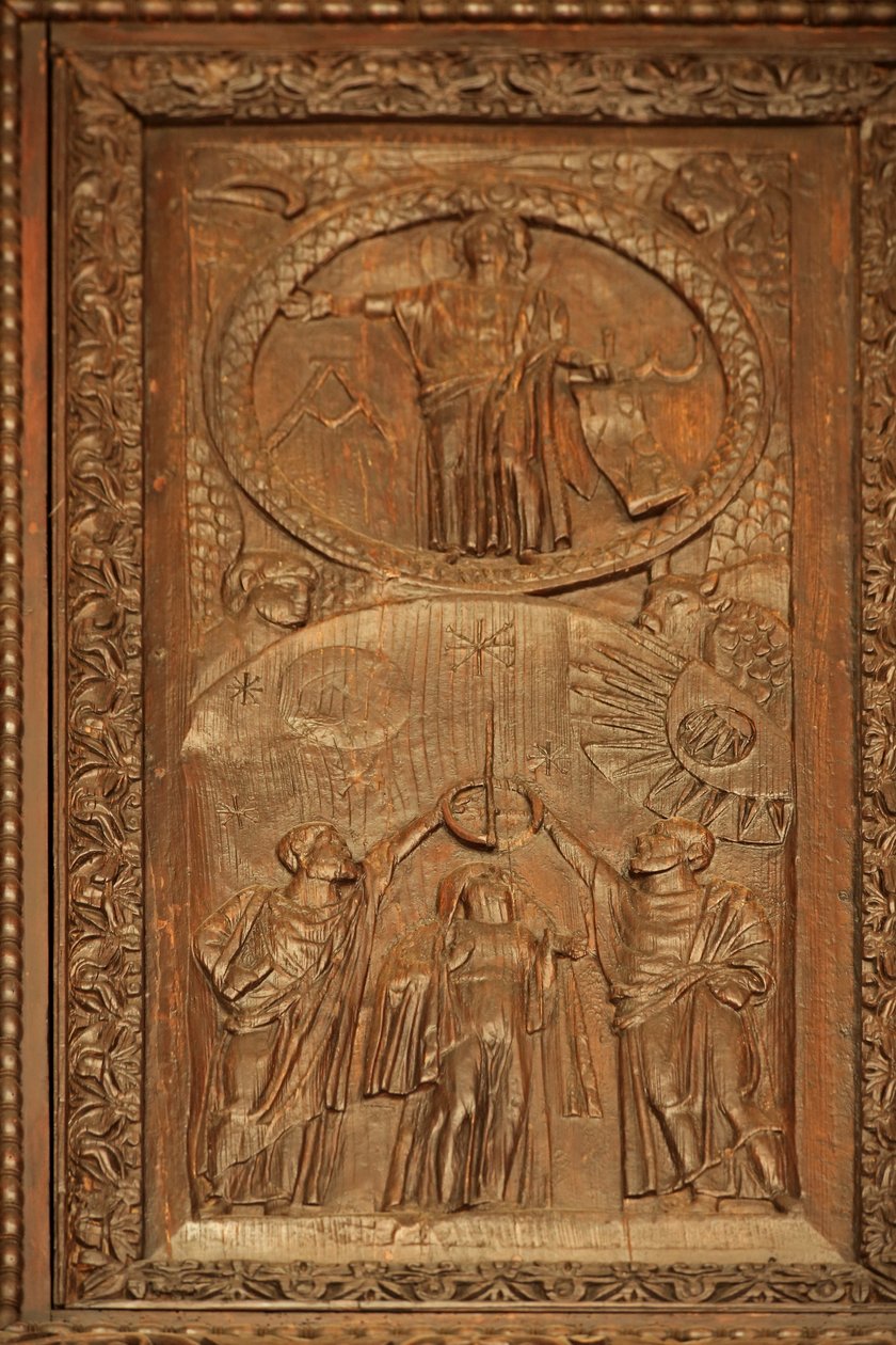 Paneel van 5C deur: de Verheven Christus - de Parousia door Unknown