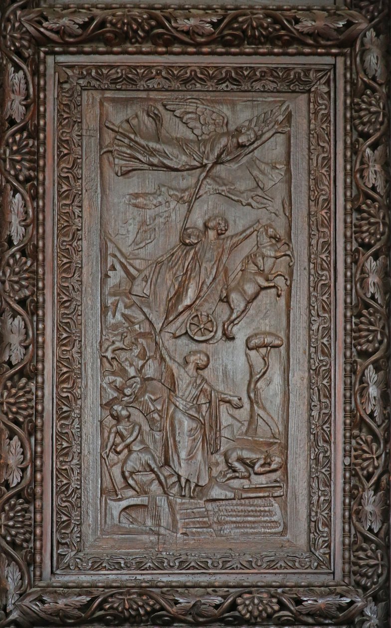 Paneel van 5C deur: de Hemelvaart van Elia door Unknown