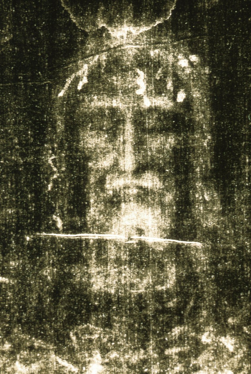 Het doek van Sint Veronica, ook wel de lijkwade van Turijn genoemd, met het gezicht van Jezus Christus door Unknown