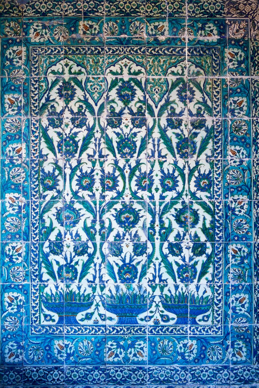Turkije, Istanbul, Topkapi Paleis, Iznik tegels door Unknown