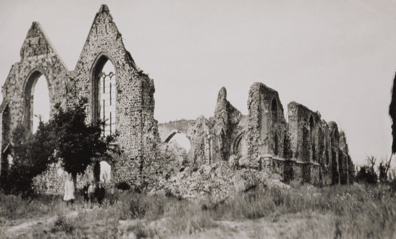 Kerk in Neuve Eglise, België, verwoest tijdens de Eerste Wereldoorlog, 1919 door American Photographer