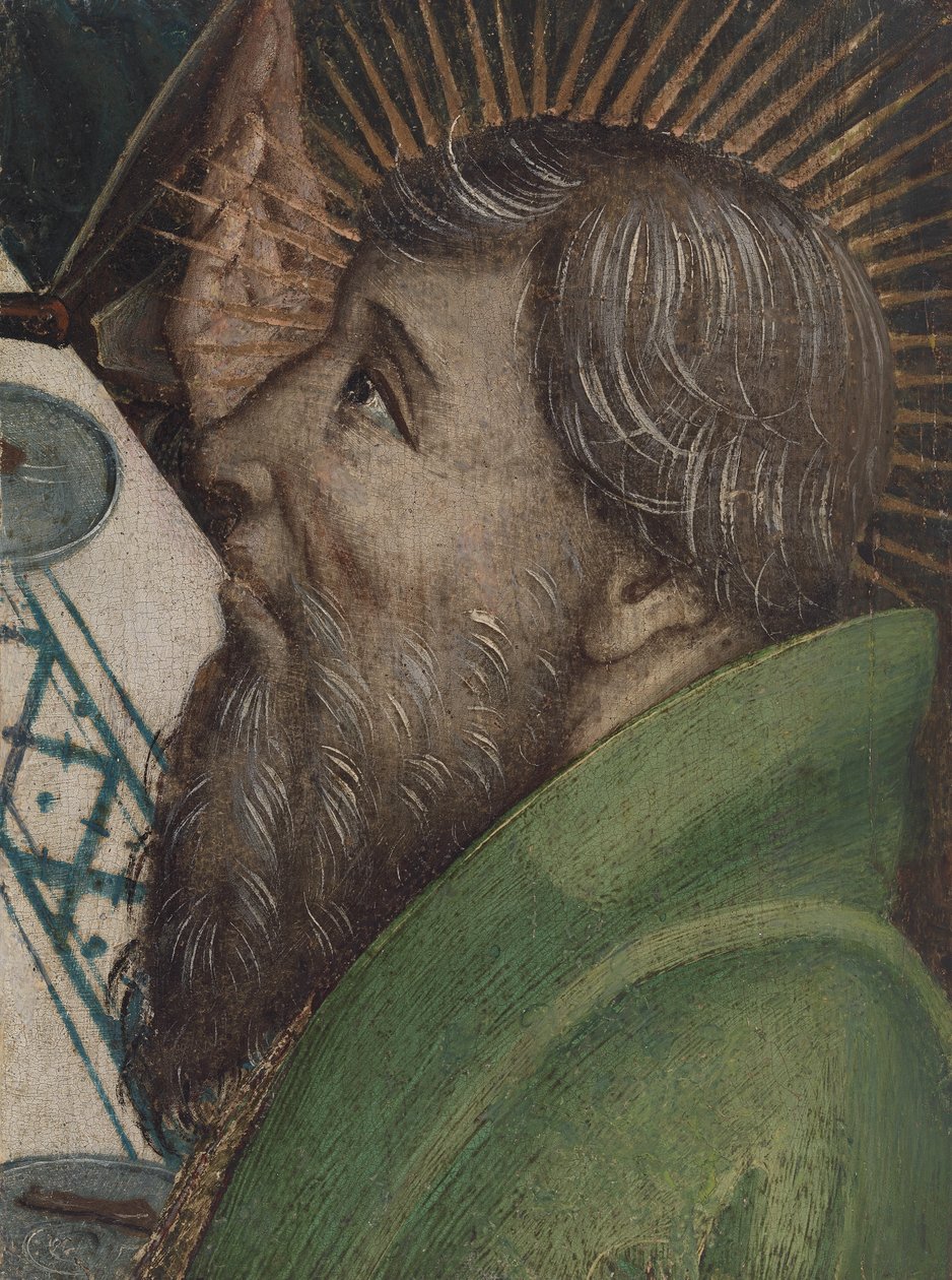Hoofd van een apostel, 1450 door Austrian School