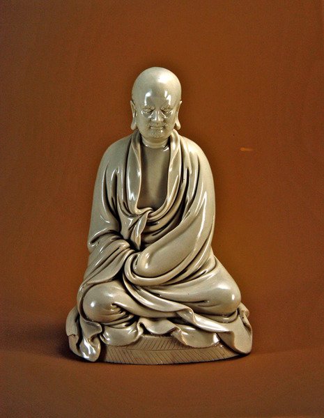 Bodhidharma (Damo), Ming-dynastie (1368-1644) door Chinese School