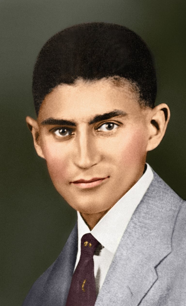 Portret van Franz Kafka, (1883 – 1924) door Czech School