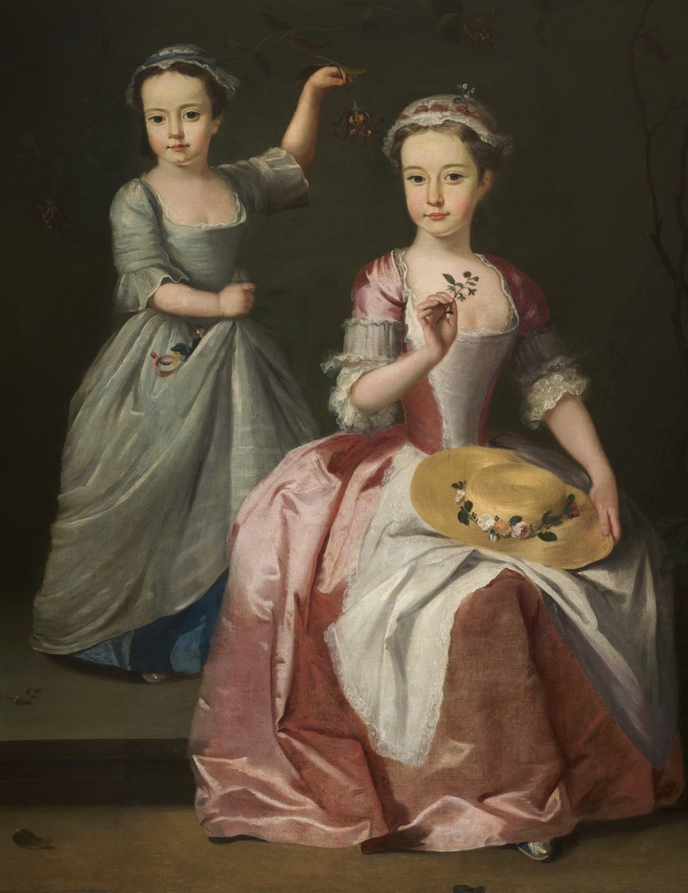 Meriel Legh en Dorothea Byrne, c.1750 door English School