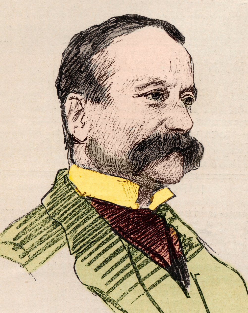 Portret van Arrigo Boito, Italiaanse dichter, journalist, romanschrijver en componist. door English School