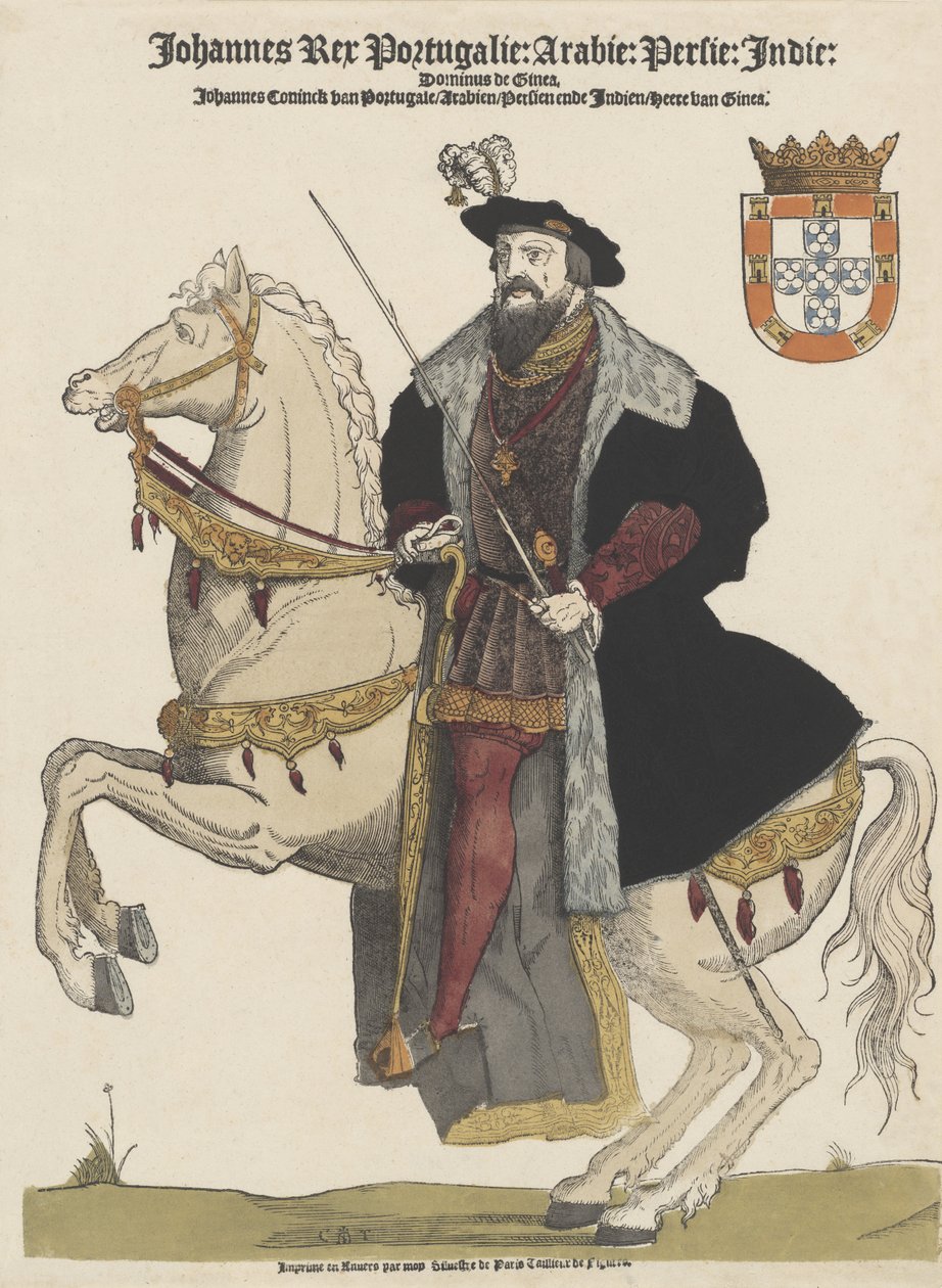 Jan III van Portugal (1502-1557), pub. 16e eeuw door Flemish School
