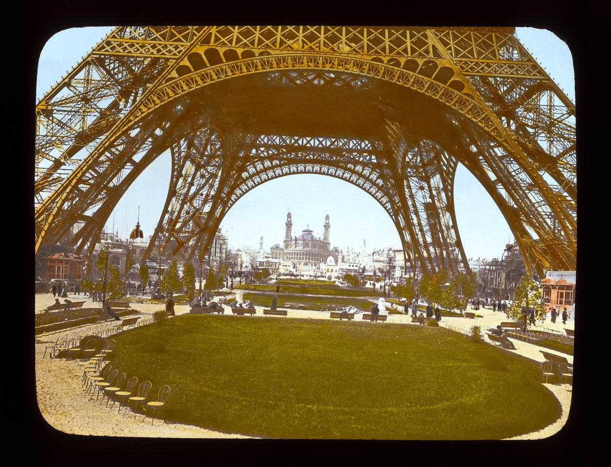 Parijs Expositie: Eiffeltoren en het Trocadero, 1900 door French Photographer