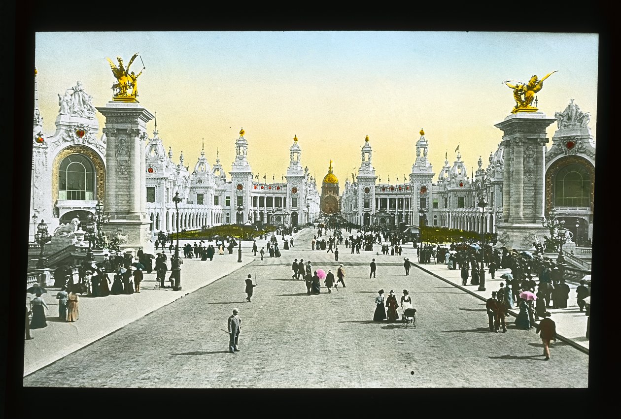 Parijs Expositie: Pont Alexandre III, 1900 door French Photographer