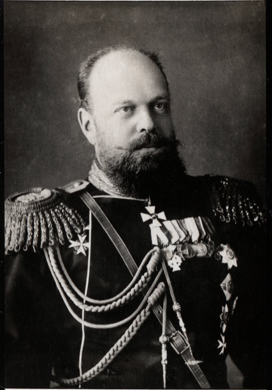 Portret van Alexander III van Rusland (1845-1894), Keizer van Rusland door French Photographer
