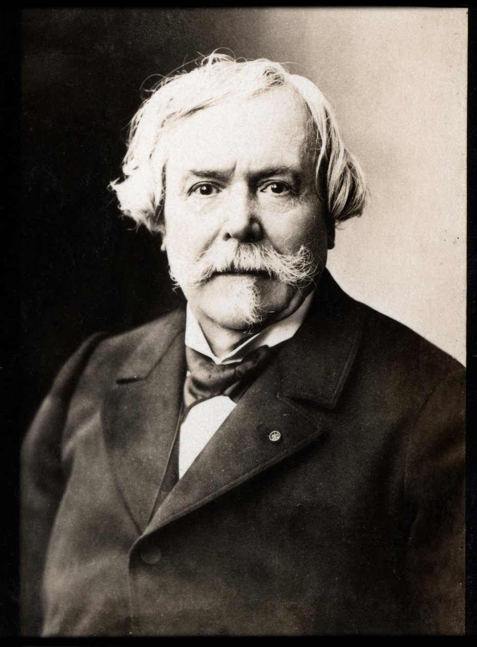 Portret van Edmond de Goncourt (1822-1896), Franse schrijver en oprichter van de Academie Goncourt door French Photographer