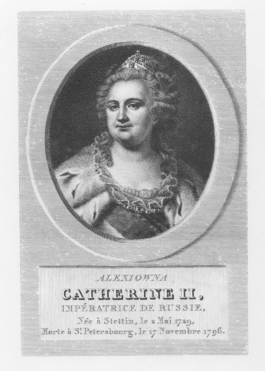 Catharina II van Rusland door French School