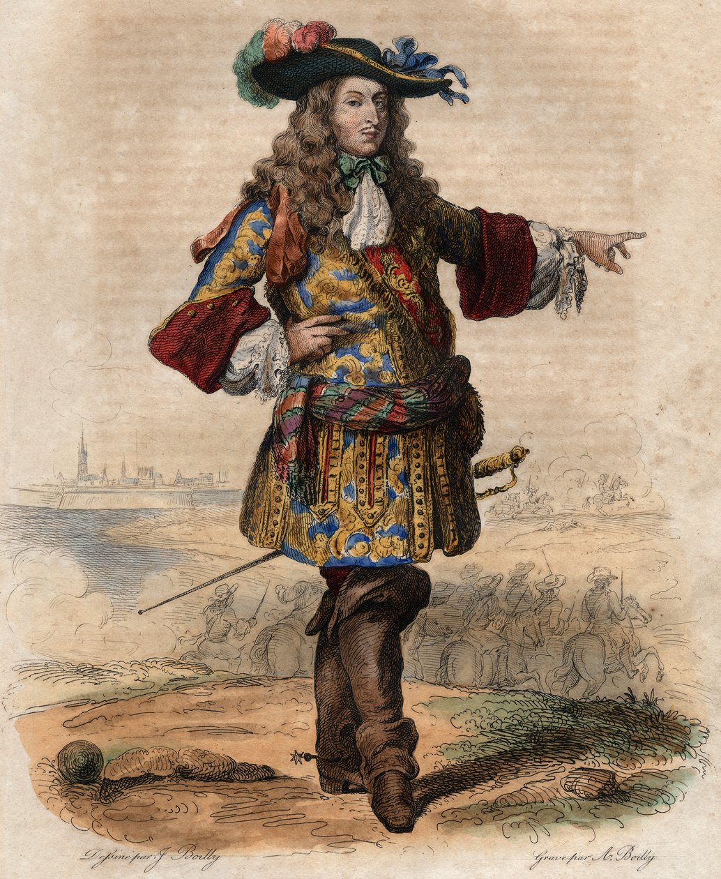 Portret van Lodewijk de Bourbon, Prins van Condé (1621-1686), Franse generaal, bekend als le Grand Condé. door French School