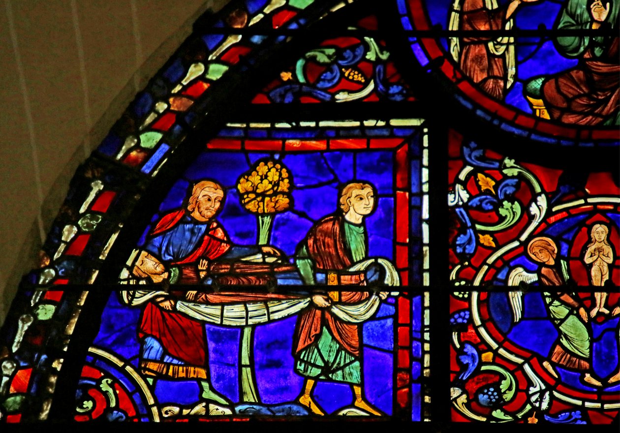 Scène uit het leven van St. Martin, kathedraal van Chartres door French School