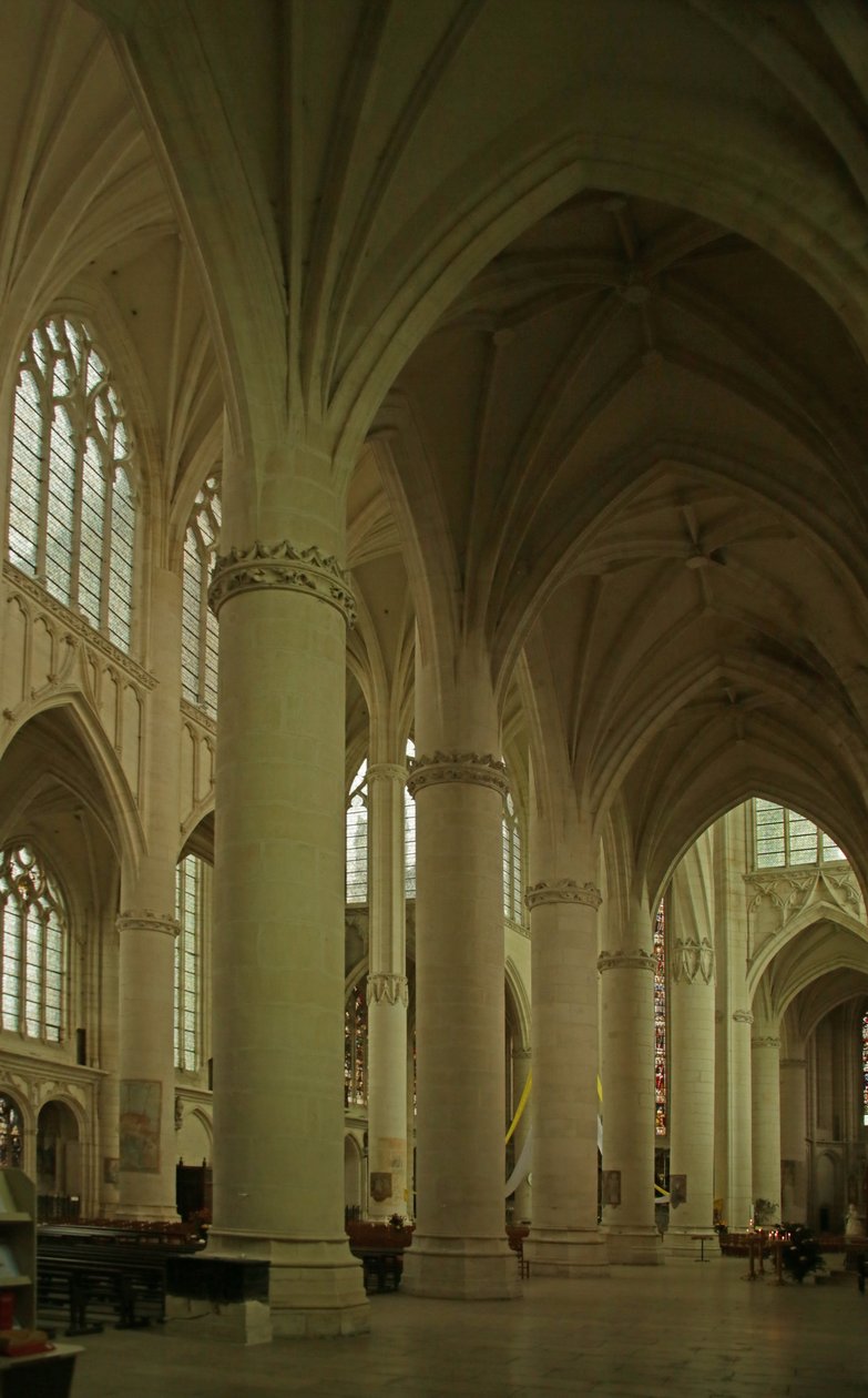 Zicht op de zuidelijke zijbeuk door French School