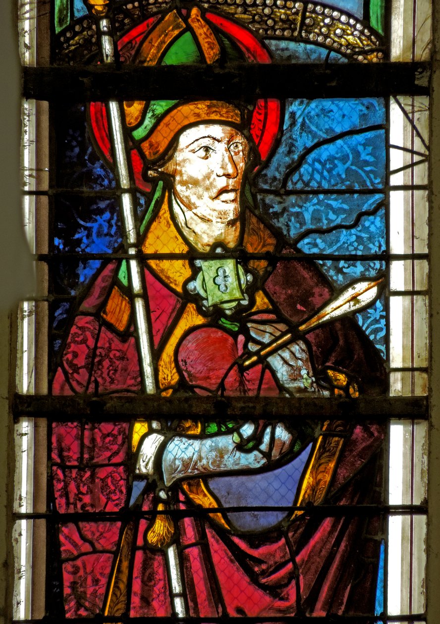 Raam met Sint Augustinus door French School