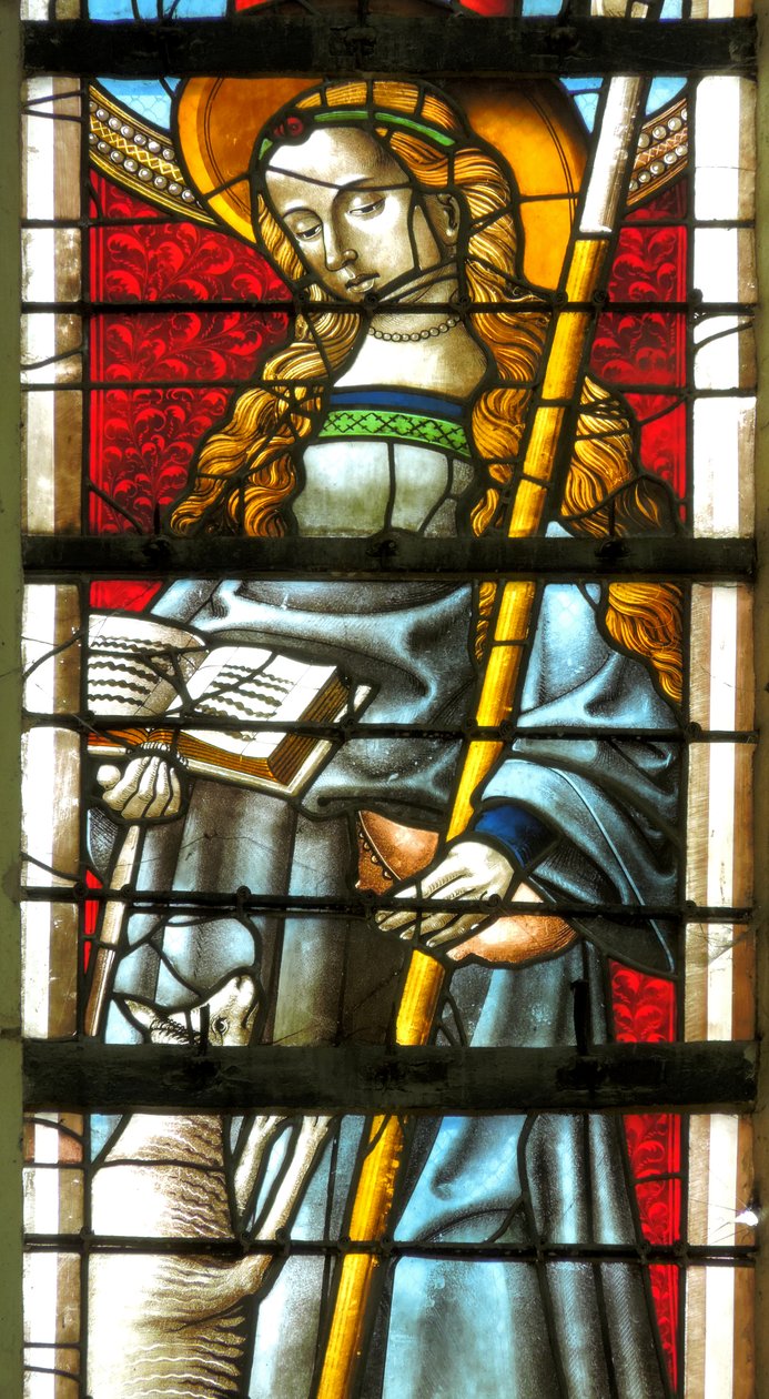 Raam met Sint Geneviève door French School