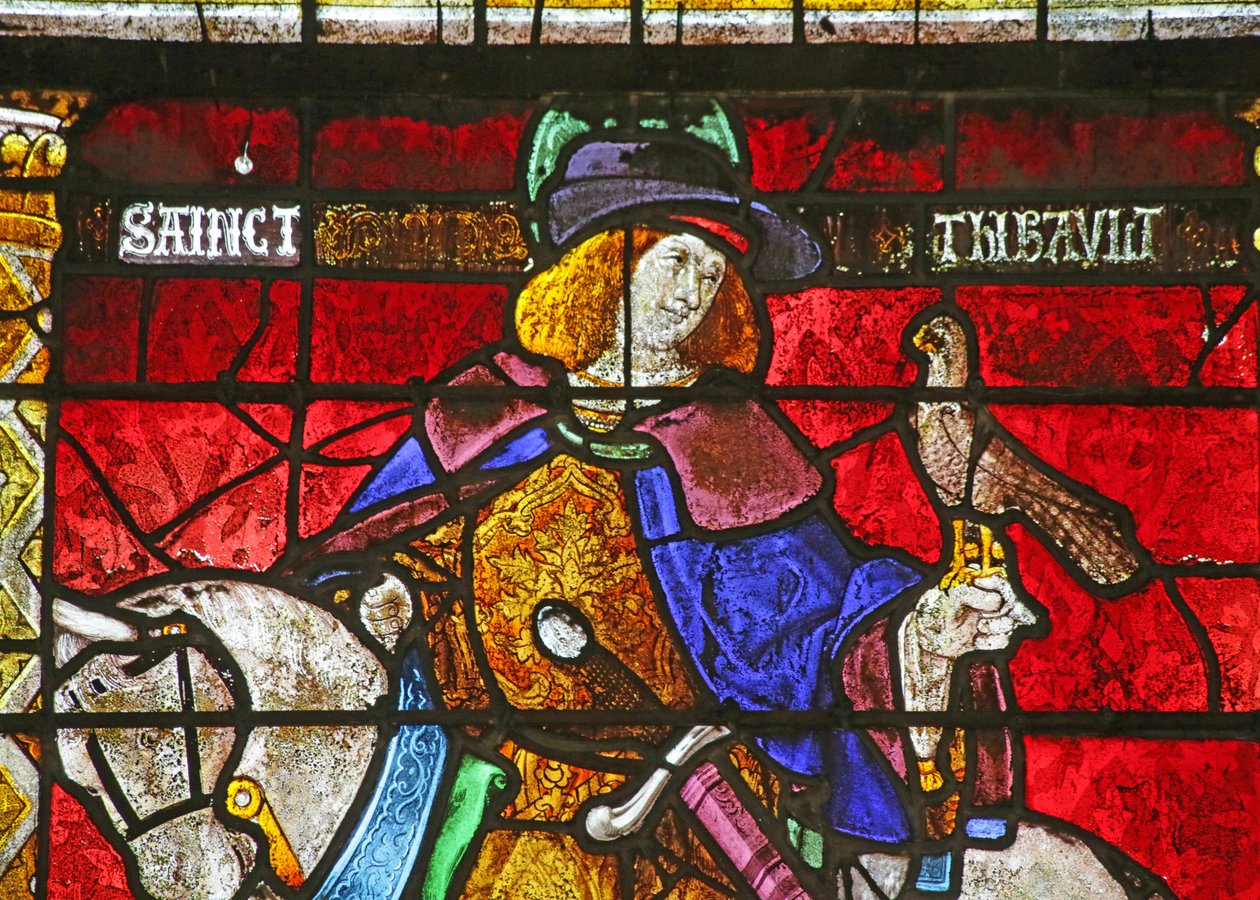 Raam met afbeelding van Sint Thibault door French School