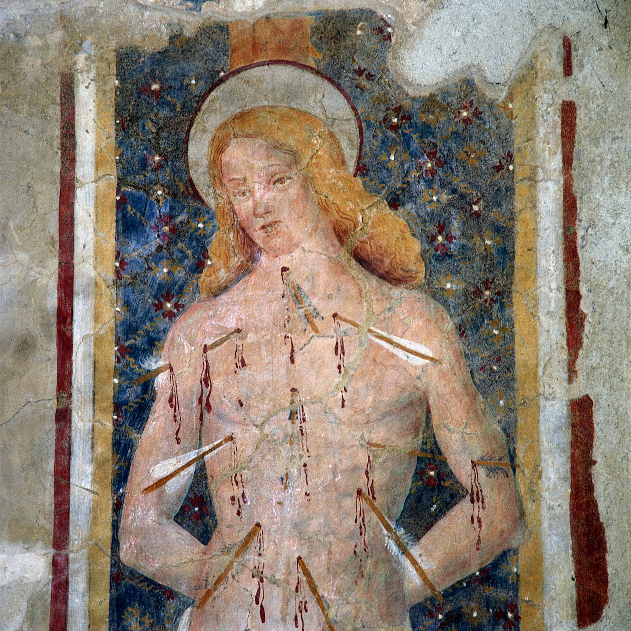 St. Sebastian, Kerk van San Michele Arcangelo, Schifanoia, Narni door Italian School