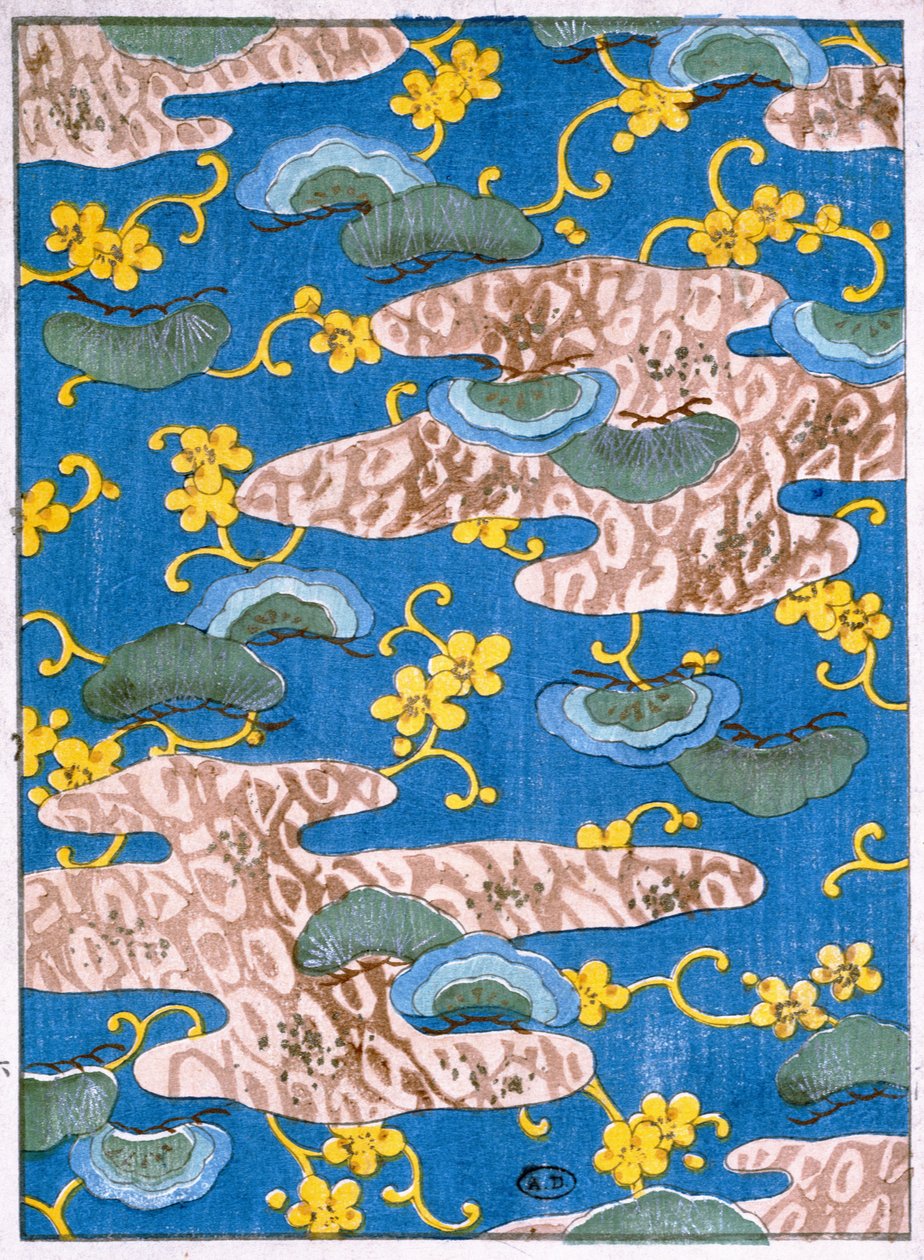 Stofontwerp, eind negentiende eeuw door Japanese School