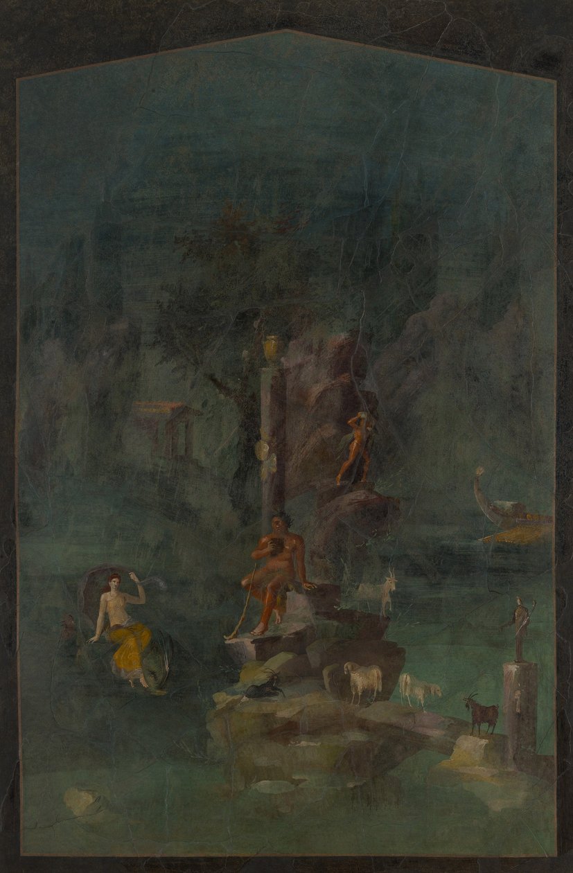 Polyphemus en Galatea in een landschap, van de keizerlijke villa in Boscotrecase door Roman