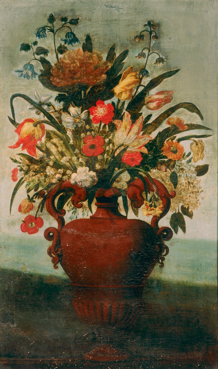 Vaas met bloemen door Unknown