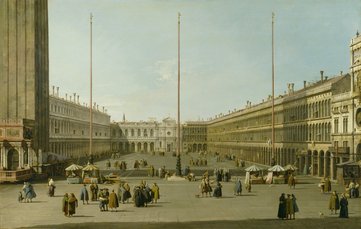 Het Piazza San Marco door Giovanni Antonio Canal