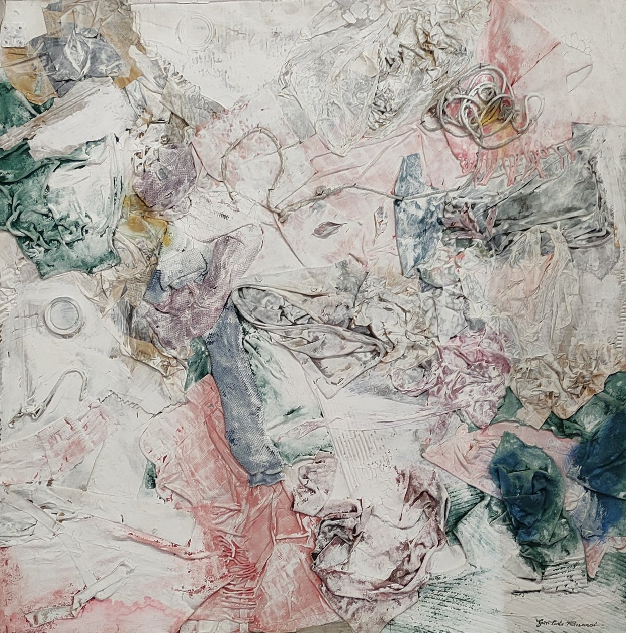 G. C. Riccardi, Composizione n.1, 1998, Gemengde techniek, 125x125, Arpino, Stichting Umberto Mastroianni, Italië. door Gian Carlo Riccardi