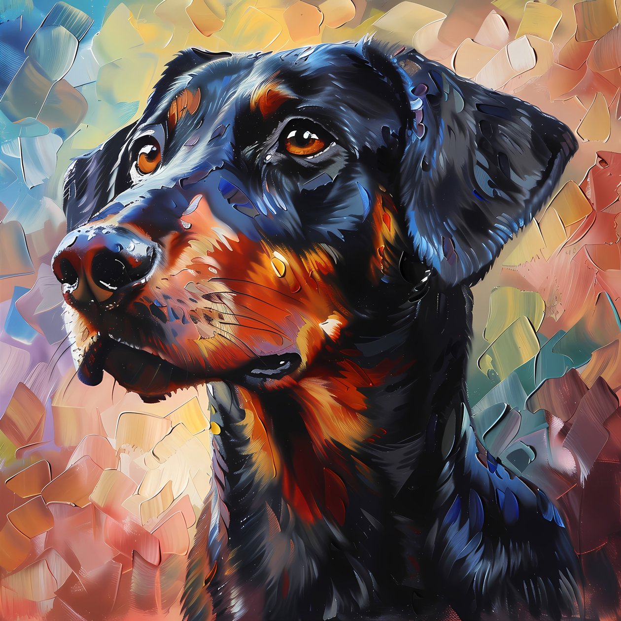 Abstracte Rhodesian Ridgeback hond door F. Abderrahim