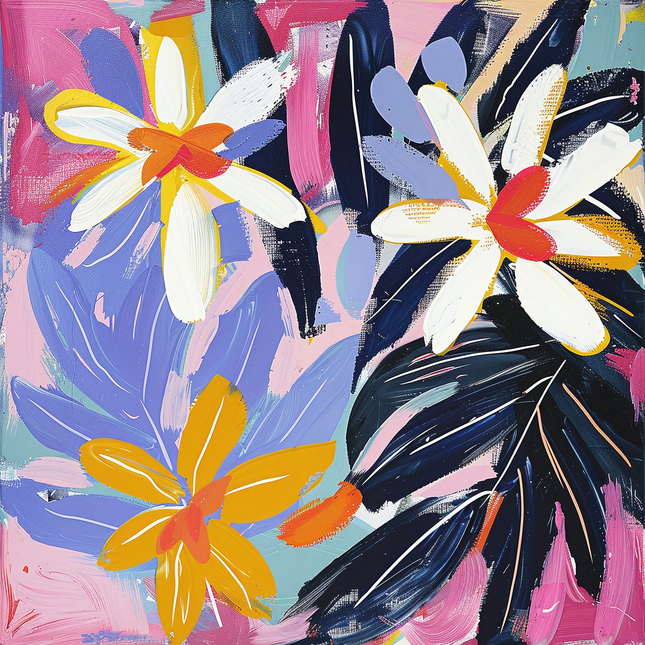 Abstracte sneeuwbloemen door F. Abderrahim